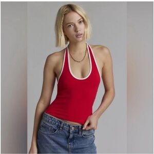 BDG Red Halter Neck Tank Top